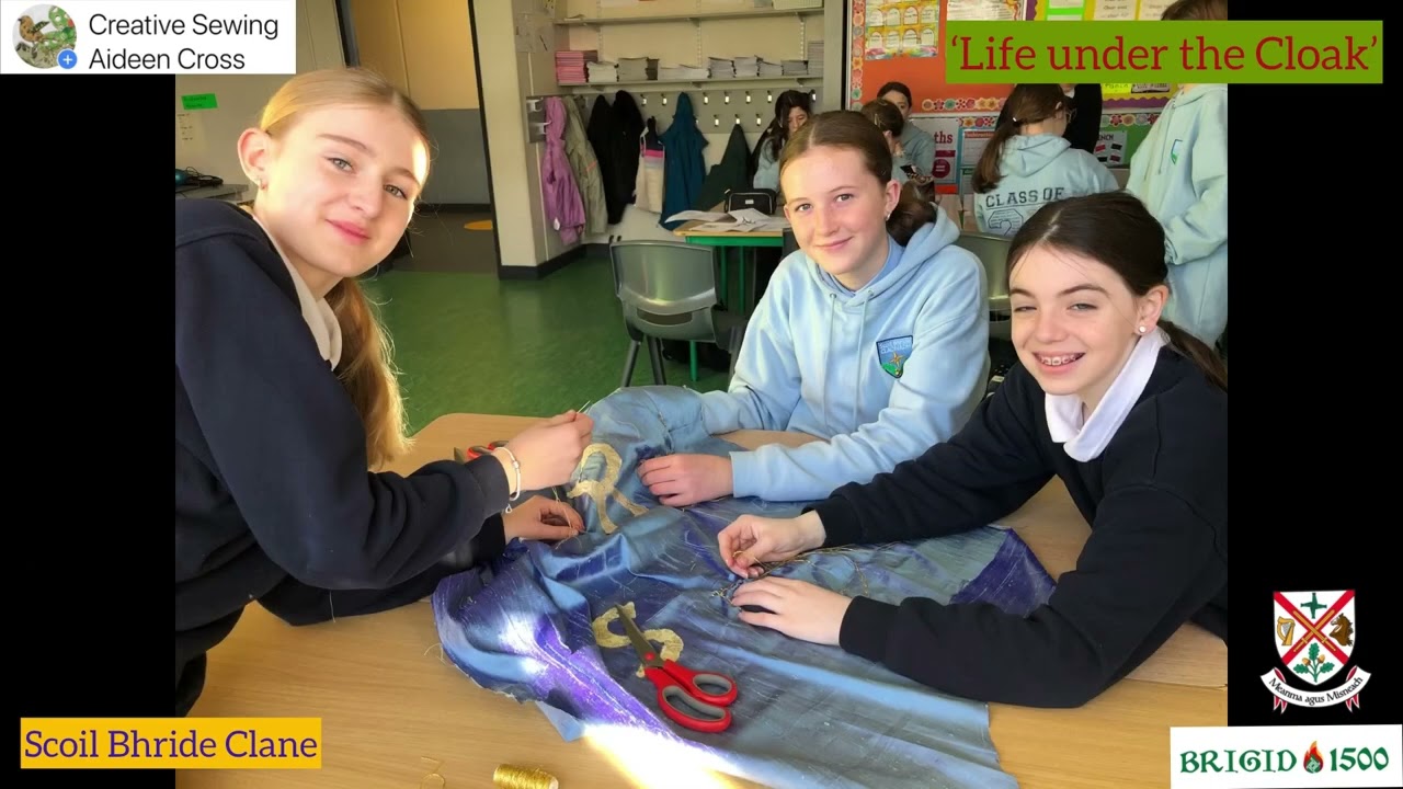 ‘Life under the Cloak’-Brigid 1500 with 6th class students from Scoil Bhride Clane