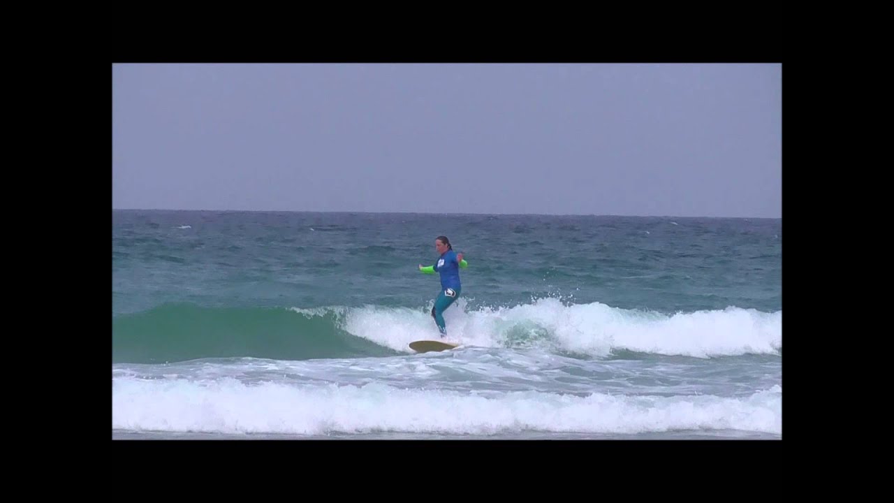 English National Surf Championships 2015. Womens longboard semi-finals.