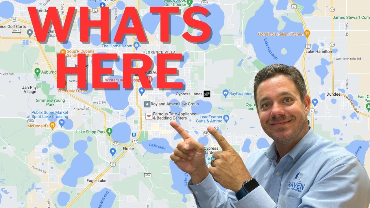 Winter Haven Map Tour  [Chain Of Lakes!]