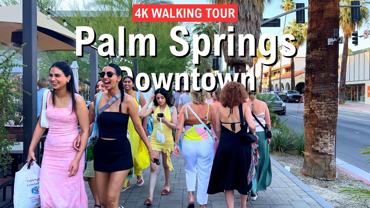 PALM SPRINGS Downtown 🇺🇸 Walk California 4K 2024