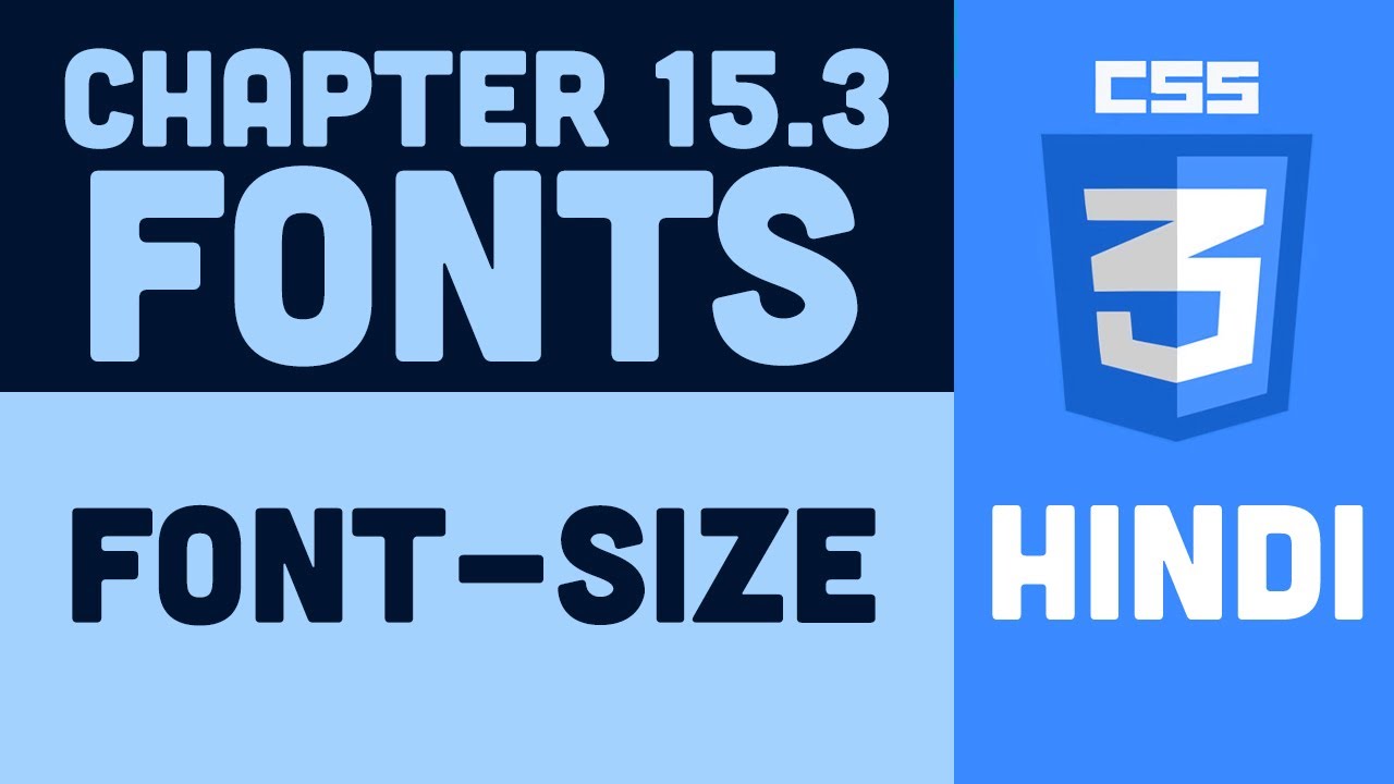 CSS Tutorial in Hindi - 15.3 - Font Size