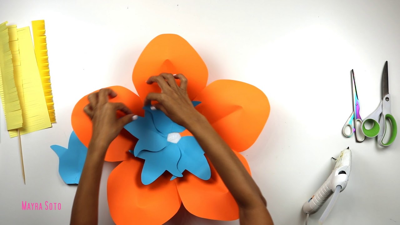 Tutorial Flor de Papel Moana | Mayra Soto | Ovalos Flower Paper Art