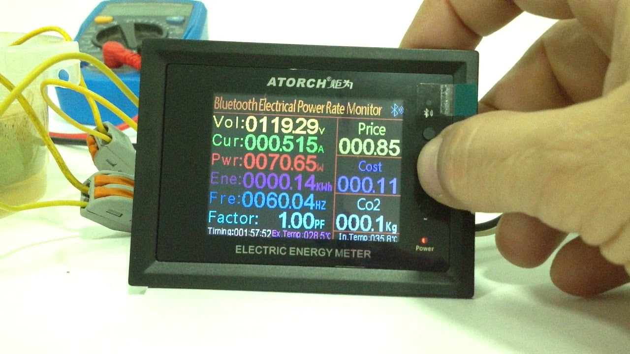 Como ligar e configurar o Wattímetro Blueooth Atorch AT24 LY