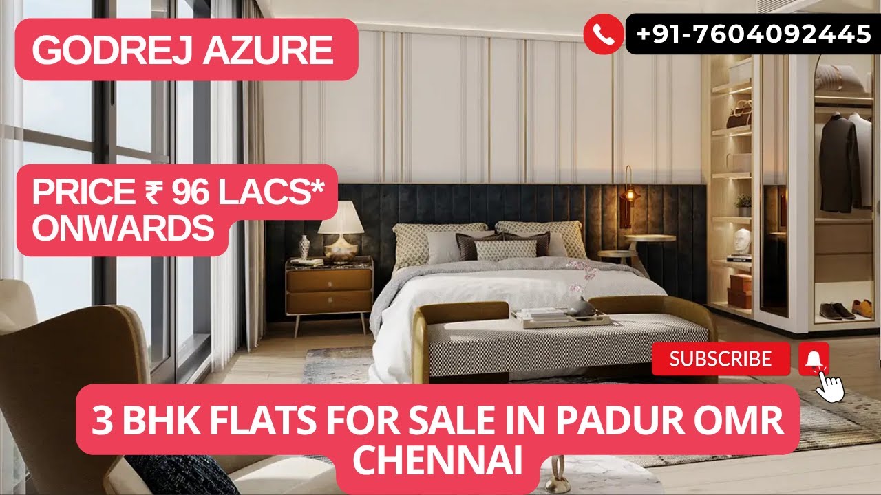 Godrej Azure | 3-комнатные квартиры на продажу в Padur OMR Chennai | ☎ +91-6366782381 | ₹ 96 лакх...