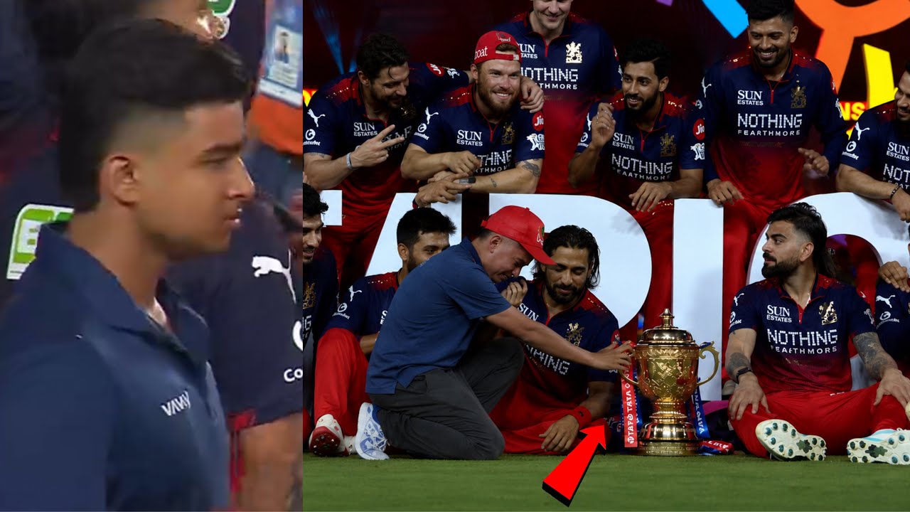 Vaibhav Suryavanshi did this during RCB trophy celebrations and started crying in front of Virat ...