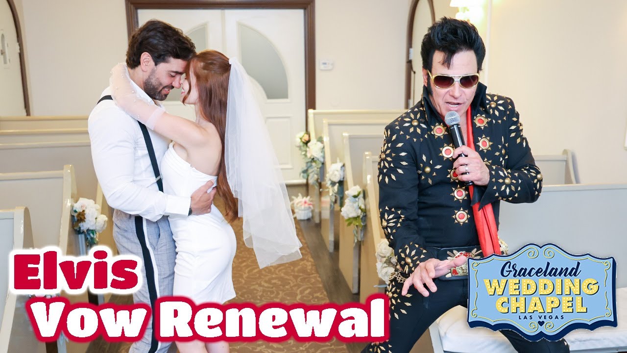 Gabrielly & Rodrigo's Elvis Vow Renewal in Las Vegas | Graceland Chapel
