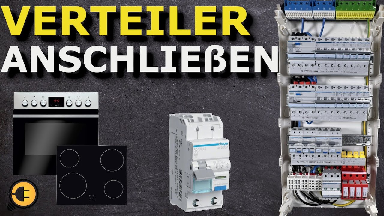 Unterverteiler verdrahten Herd & RCBO. FI LS und B16 Automat richtig anschlie&szlig;en in Unterverteilung