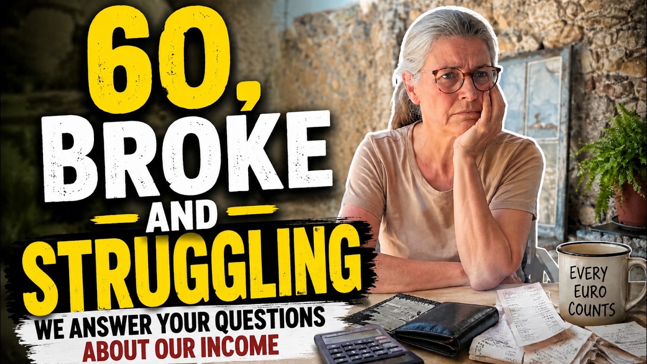 60, Broke and struggling. We answer your questions about our income. #frugal #broke #question