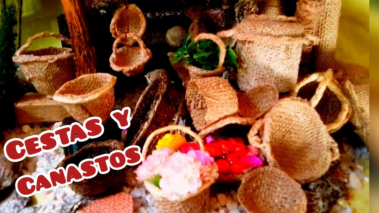 Como hacer canastos  cestas para un pesebre con cajas de carton, como hacer un pesebre con reciclaje