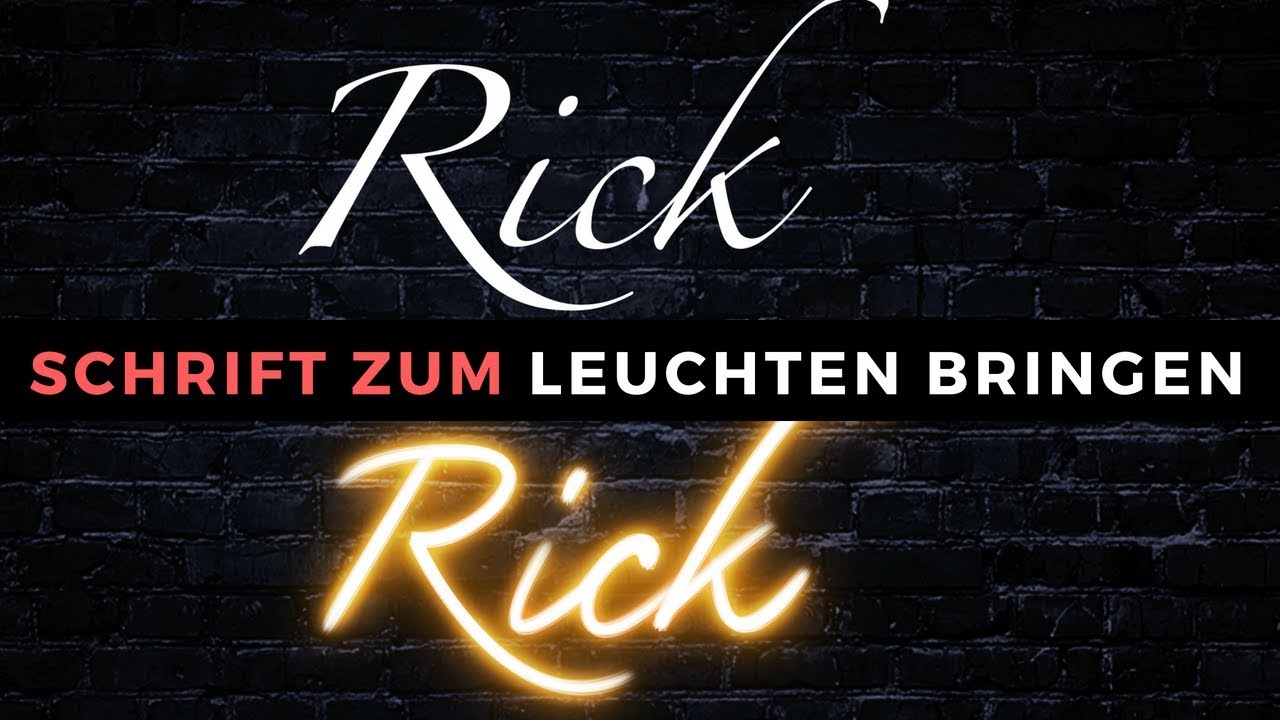 Text zum leuchten bringen