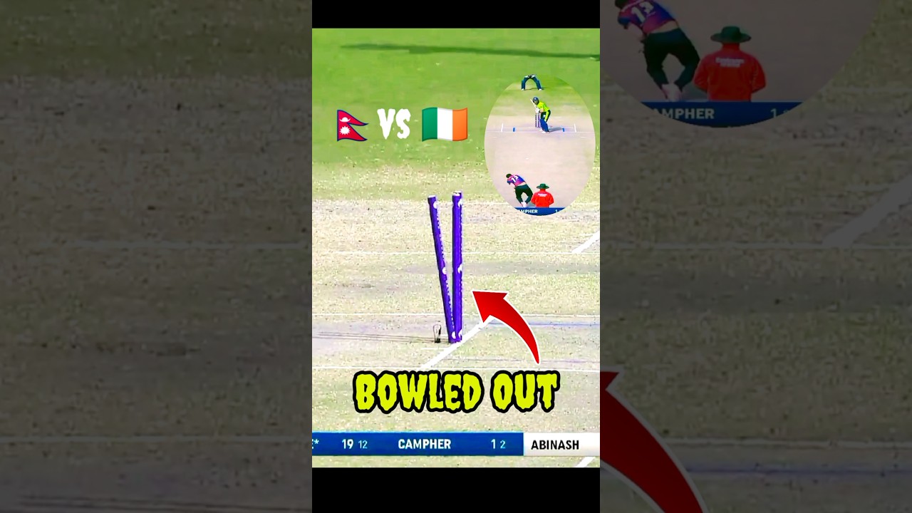 Bowled Out 😮 Abinas Bohara ❤️ 