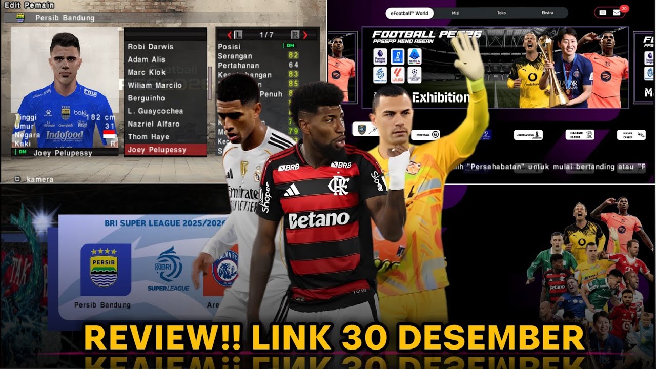 СУМАСШЕДШЕ! PES PPSSPP присоединяется к европейским и индонезийским лигам 🔥