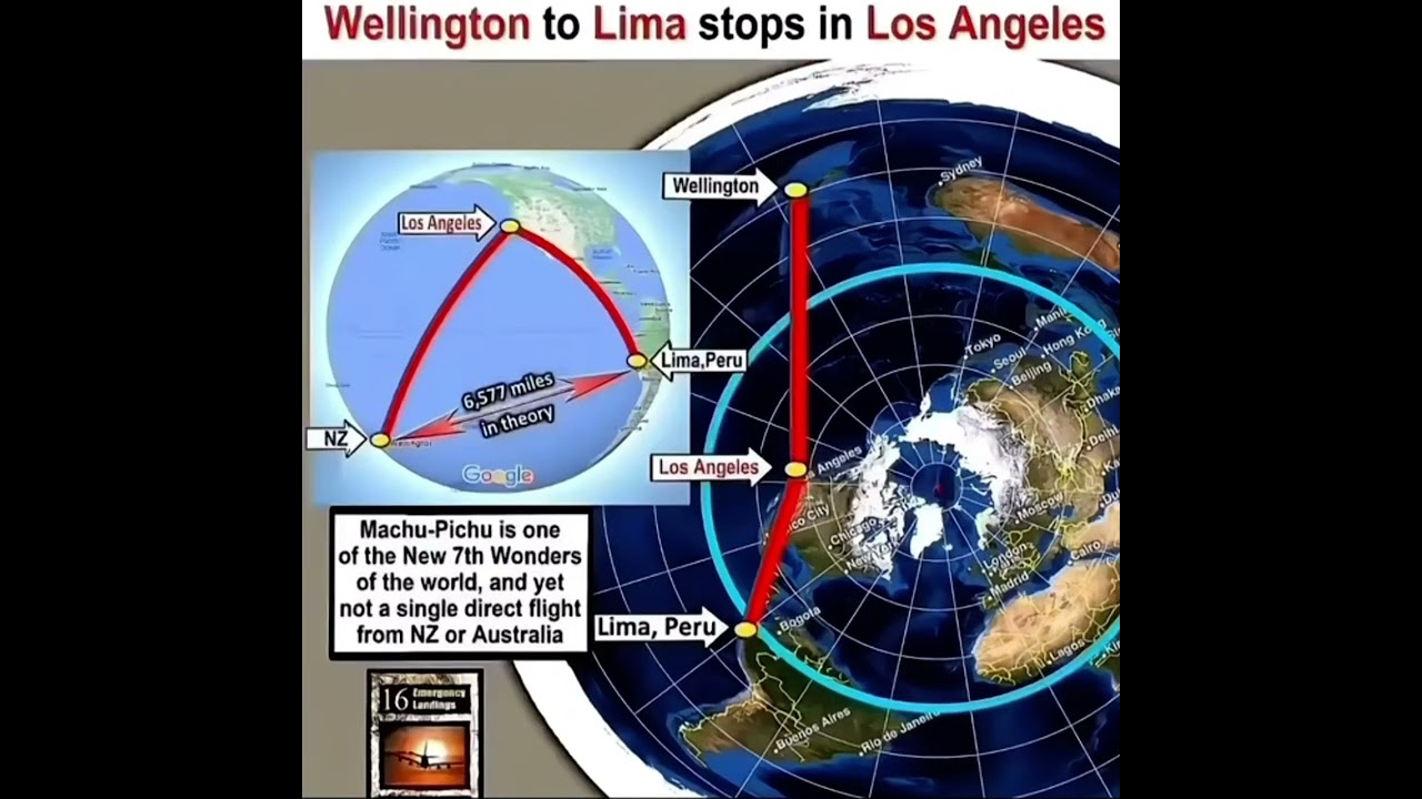 Flight Paths On The FLAT EARTH Map!? 