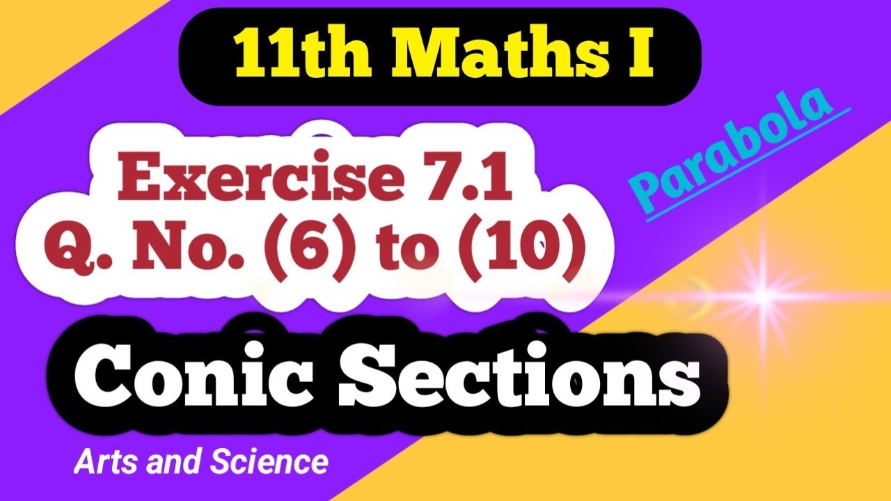 Class 11th Maths Exercise 7.1  Q No (6) to (10) | Conic Sections