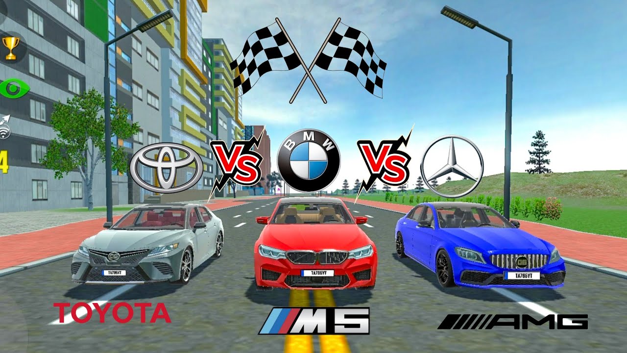 Car Simulator 2 | BMW VS Mercedes VS Toyota | M5 VS C63S VS Camry | Race&Top Speed| Android Gameplay