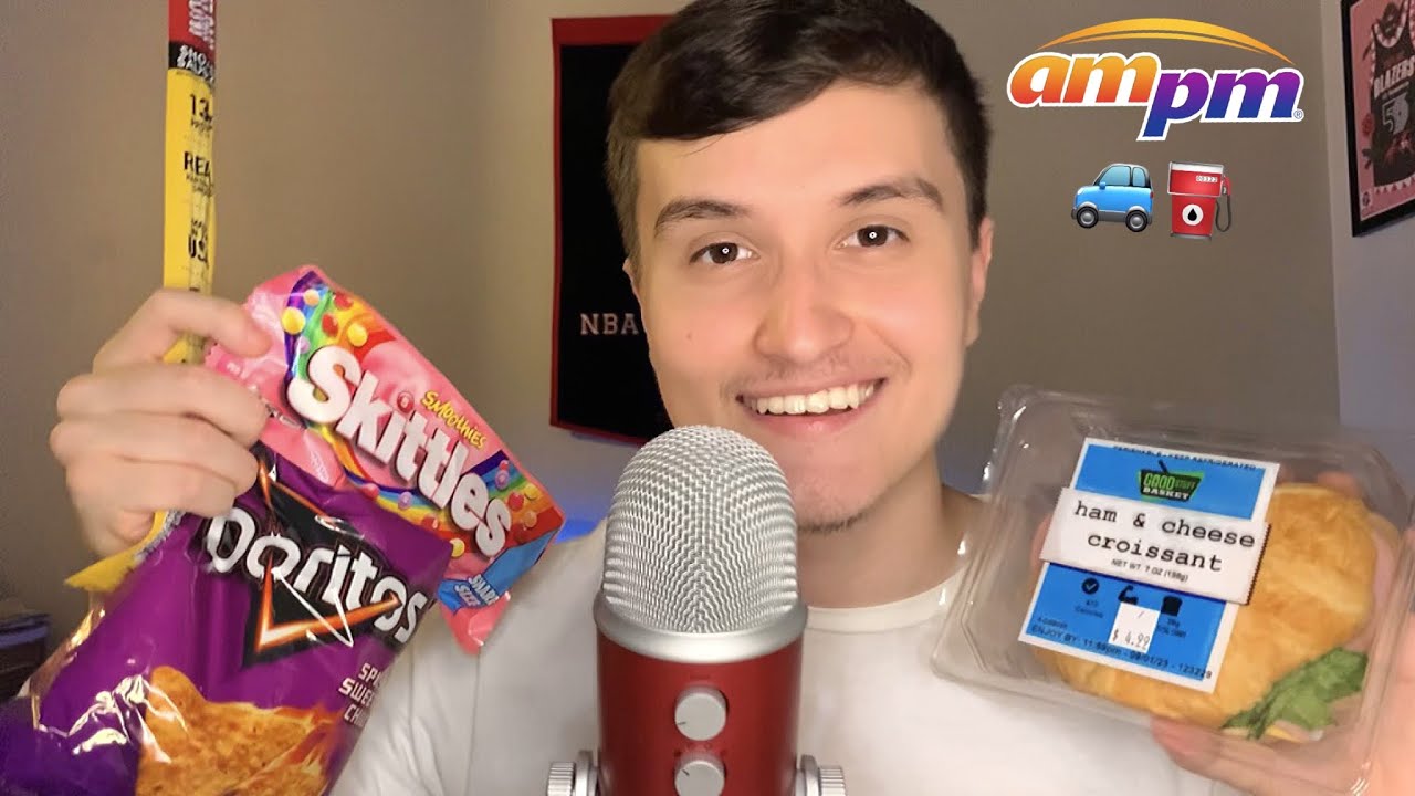 ASMR | Gas Station Food Mukbang 🚙⛽️ (eating sounds)