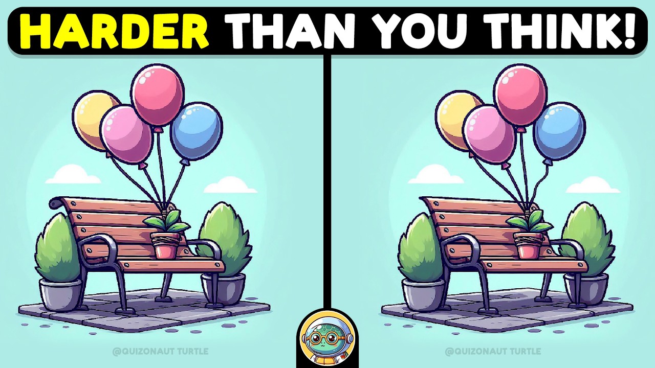 🐢🧩 Find 3 Differences | Focus Brain Workout 🧩🐢 | Quizonaut Turtle