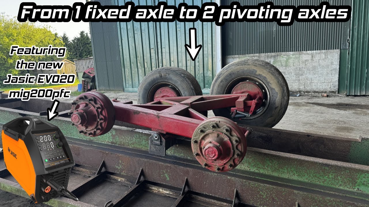 Fitting twin axles onto our flat bed straw trailer. Part 1