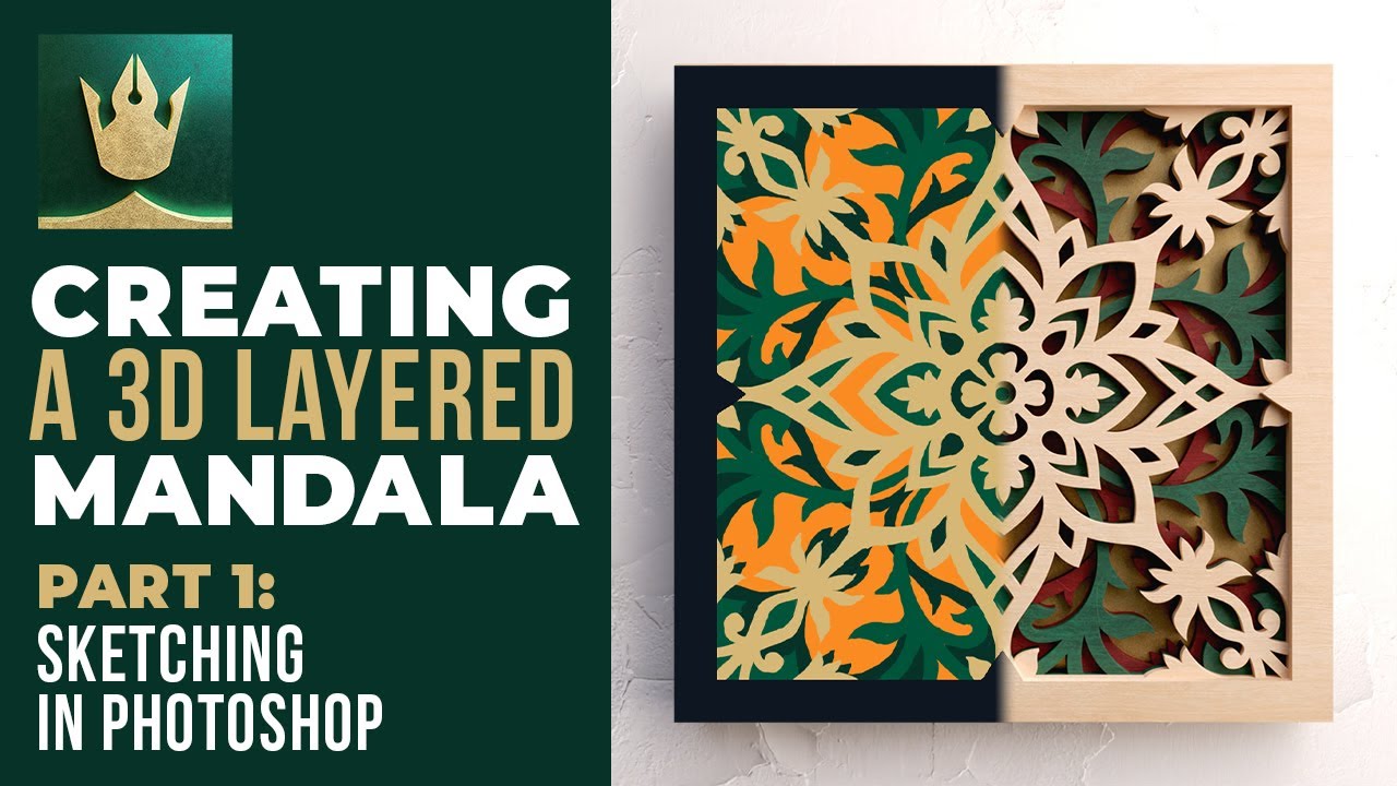 Creating a 3D Layered Mandala: Part 1 - Sketching in Photoshop