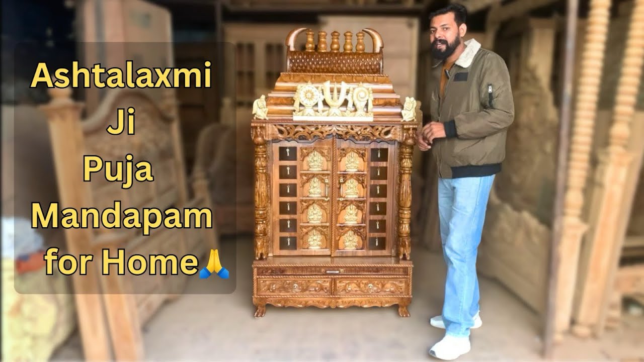 Ashtalaxmi Temple for Home Premium Wood Temple By Shalvika Living in Saharanpur 
