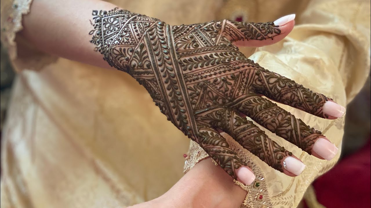 طريقة نقش اليد دالعروسة بالنقش الفاسي البلدي عاامر بالتفصيل وبإتقاان 👍🏻 henna for bride