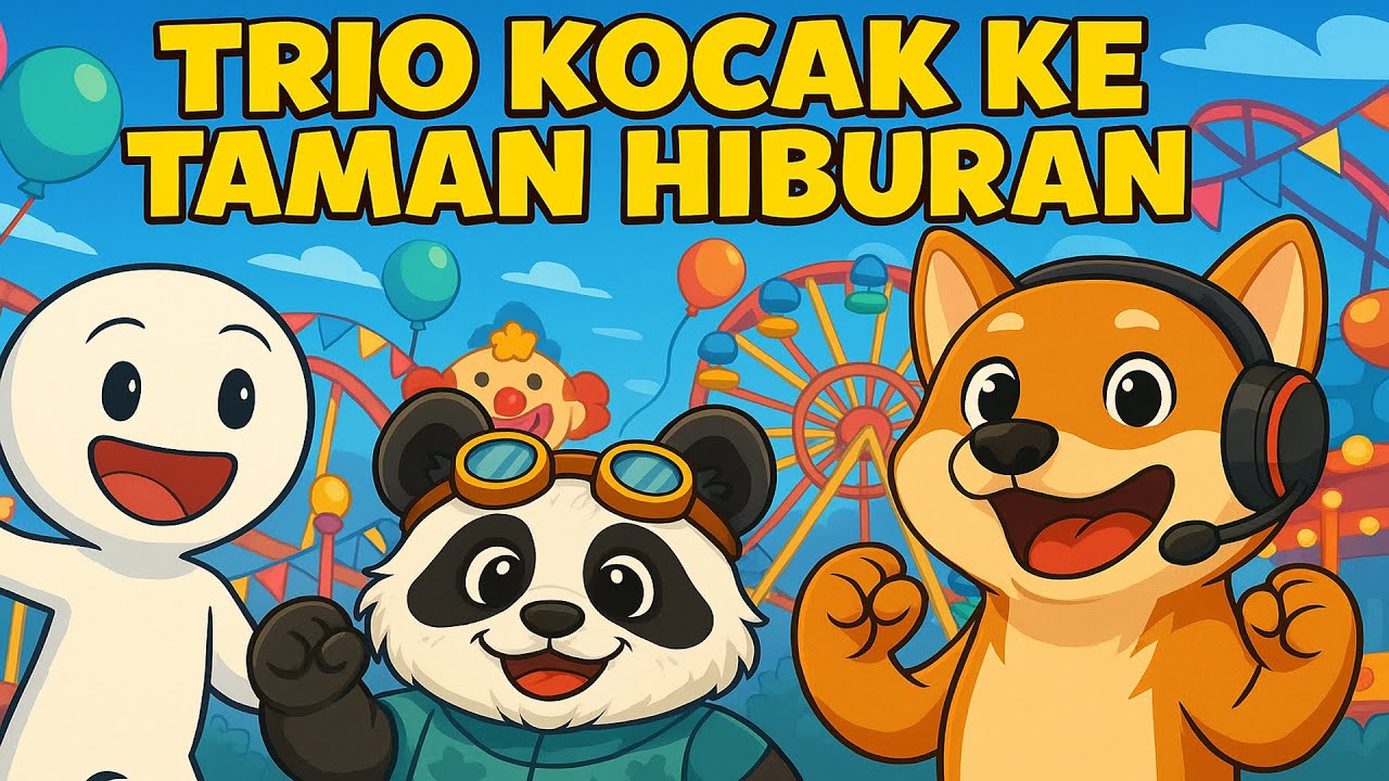 TRIO KOCAK PERGI KE TAMAN BERMAIN COBAIN SEMUA PERMAINAN! - Tower Unite Indonesia #3