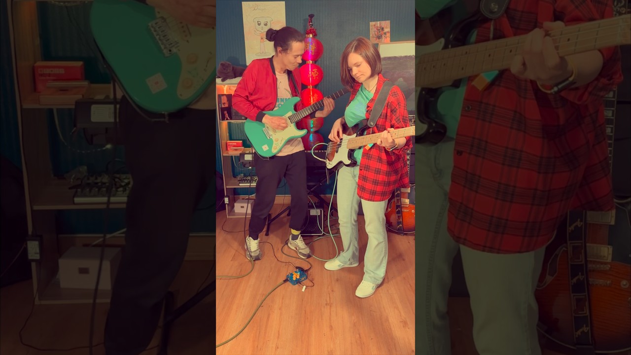 DownTownRock-RockGroove #bassgirl #guitarsolo #newmusic #musicfamily #cat