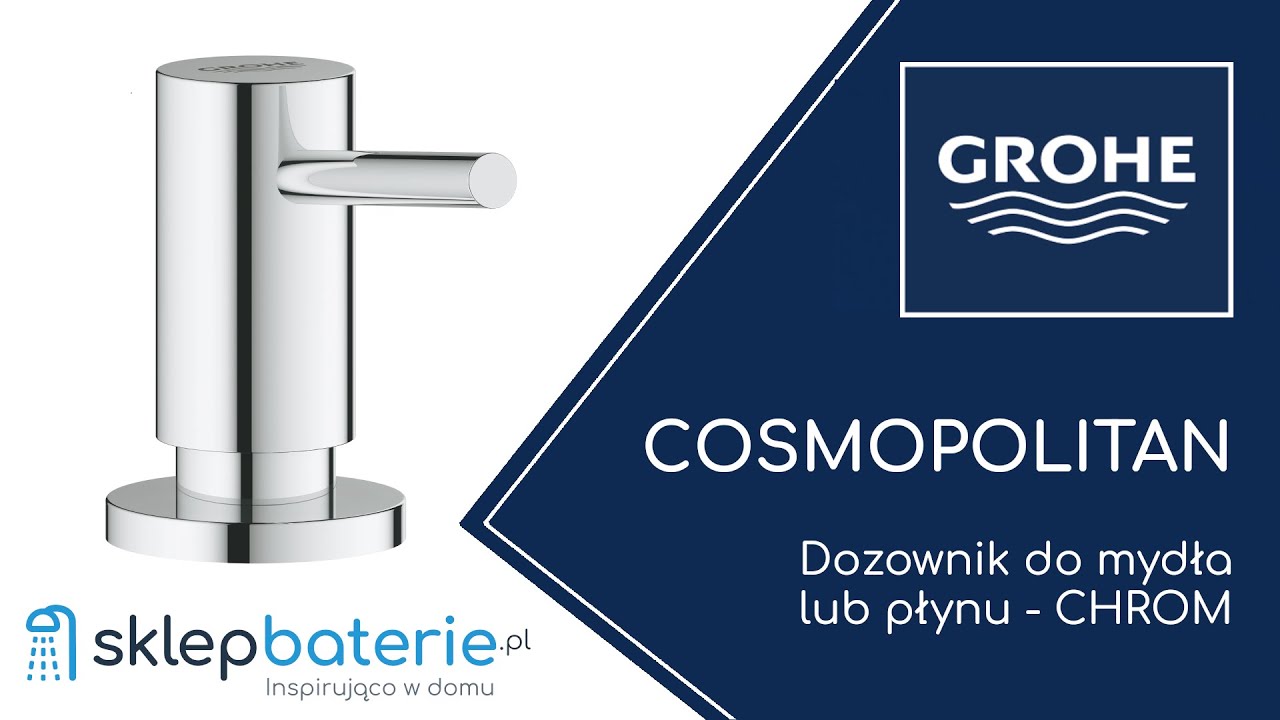 COSMOPOLITAN Dozownik podblatowy do mydła/płynu Chrom GROHE 40535000 - SklepBaterie.pl