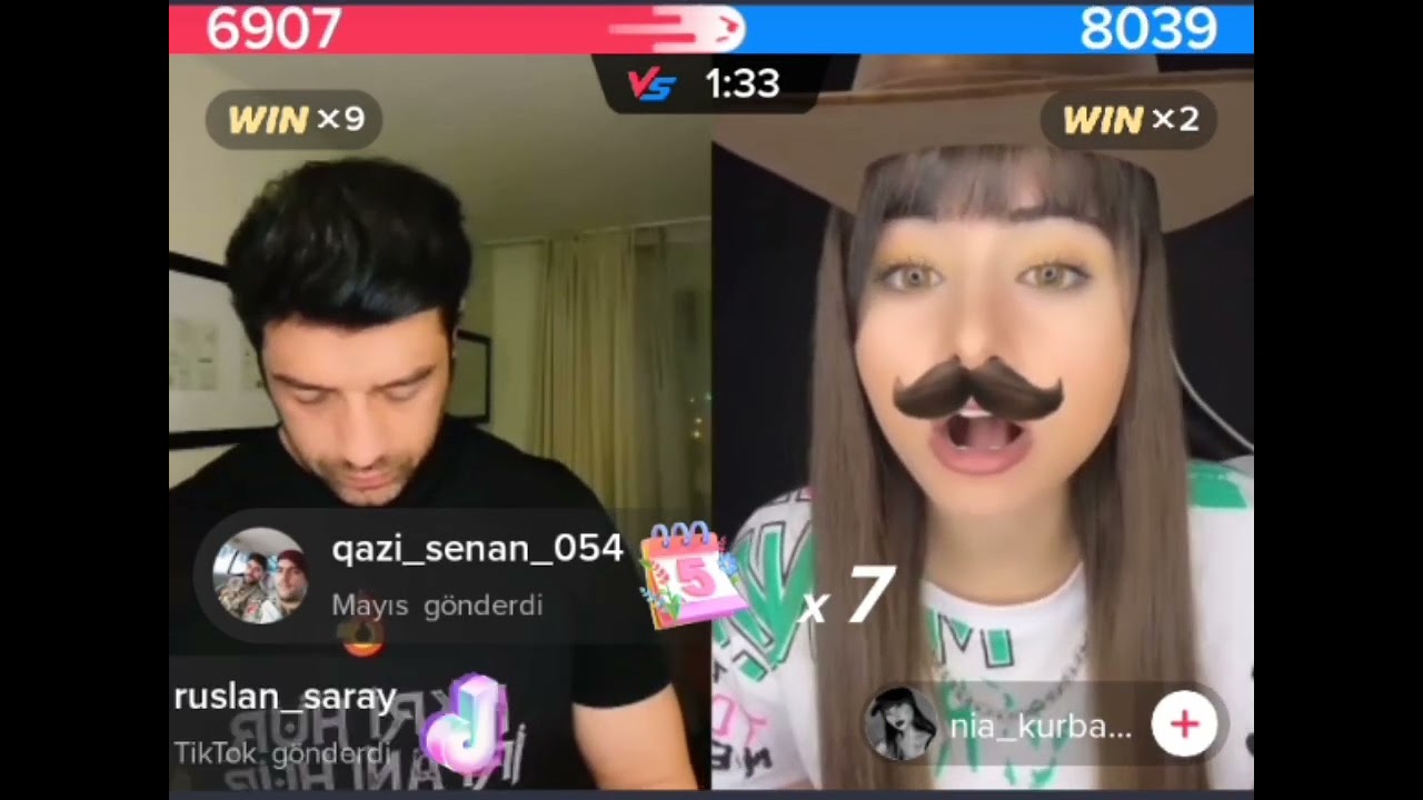 Kənan MM vs Nia Kurbanova //Tiktokda canlı yarış //Maraqlı anlar