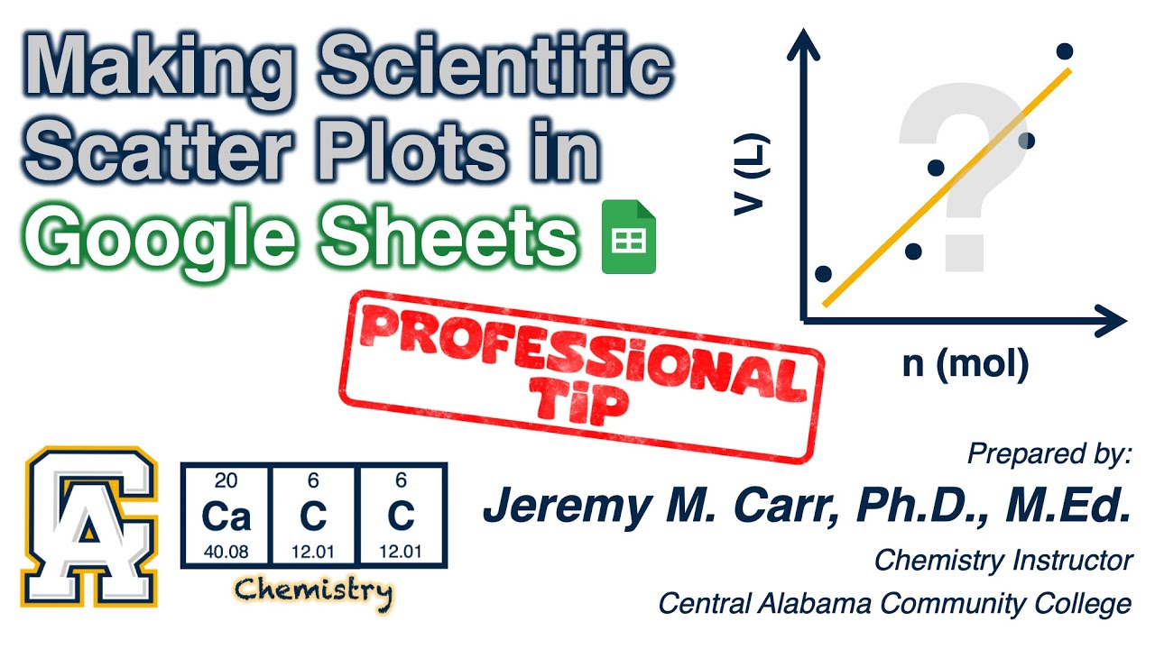 CHM112 - Preparing Scatter Plots in Google Sheets