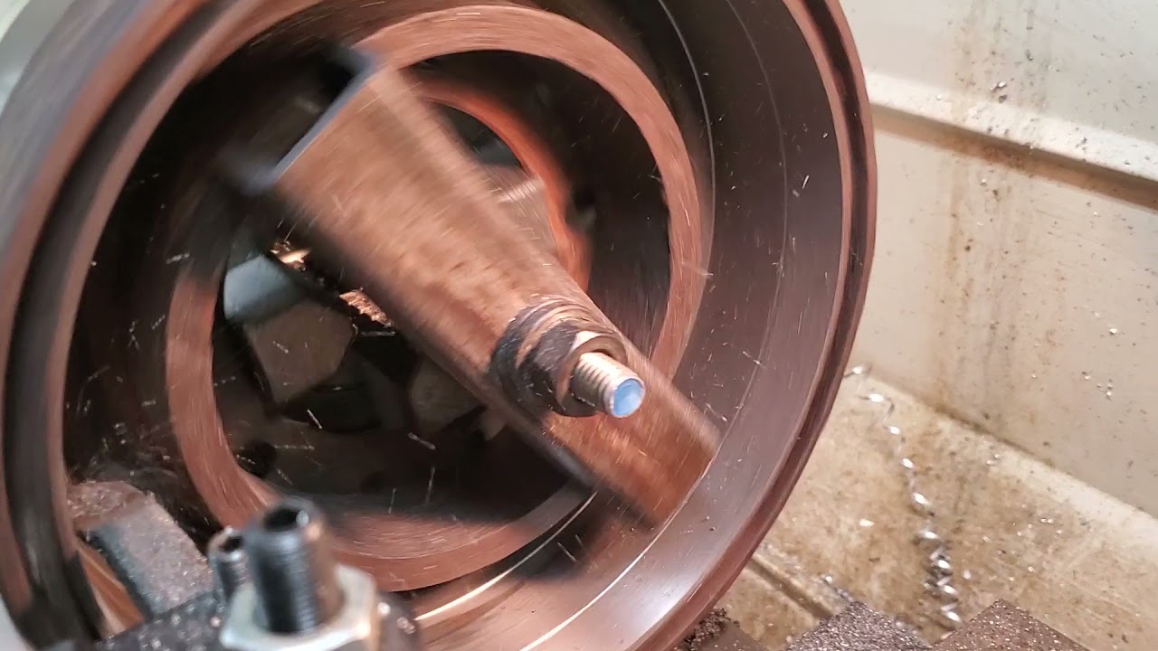 Turning a brake drum on conventional metal lathe