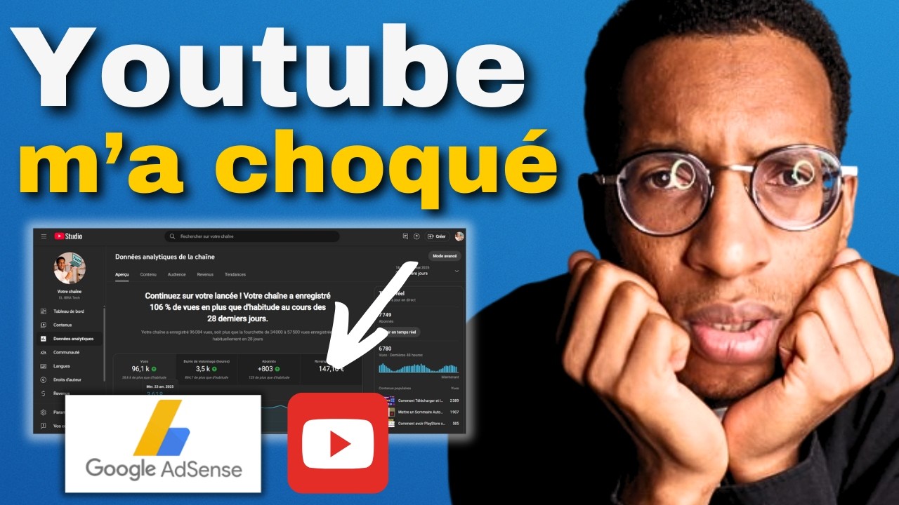 Combien YouTube m’a payé sans faire beaucoup de vues ?