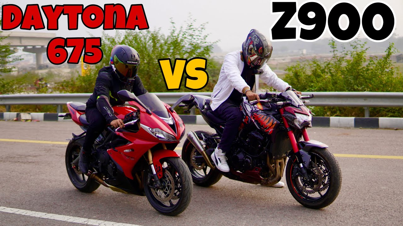 Kawasaki Z900 VS Daytona 675🔥||Unbelievable Performance By Daytona675😨llZ900 Can't Even Touch It😢