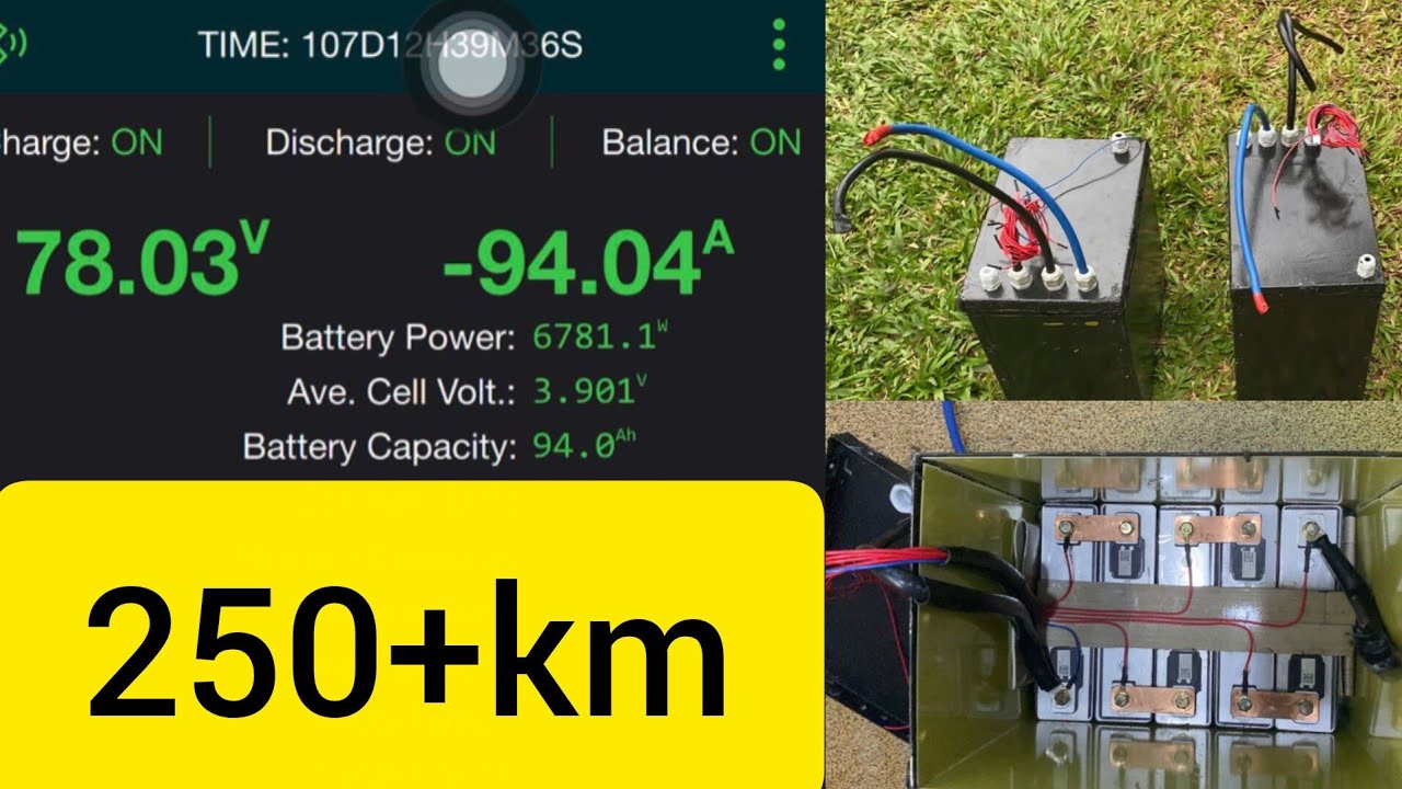 Battery pack design for electric bike. Single charge 250km+. @CustomKilowatts 