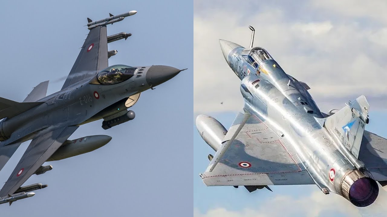 F-16 Danish Air Force vs Mirage 2000 French Air Force | Air SHOW