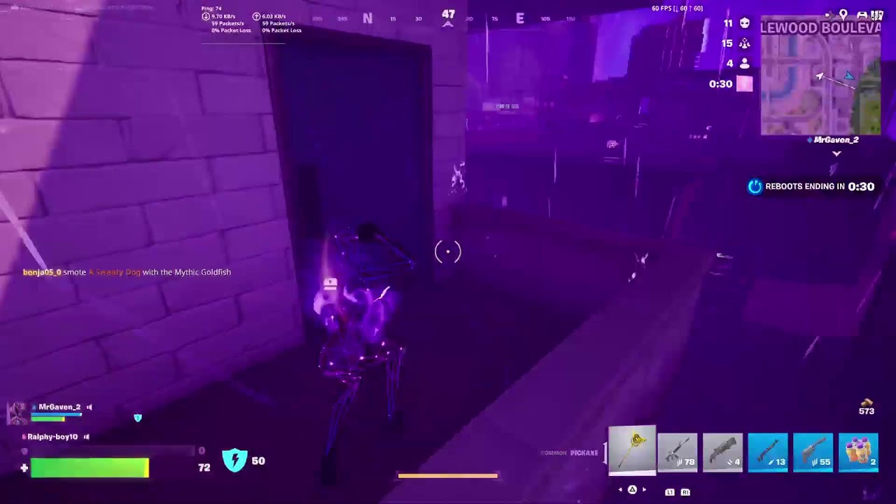 Fortnite on PS5. Reload Zero build