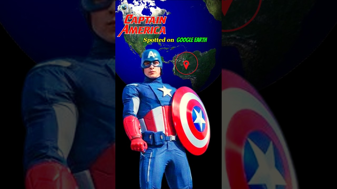 Captain America spotted on google earth and maps🌎 #marvel #captainamerica #shorts #googleearth