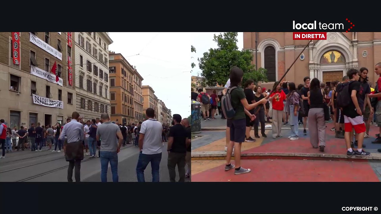 LIVE Roma, sit-in di CasaPound e contro-manifestazione antagonisti: diretta video