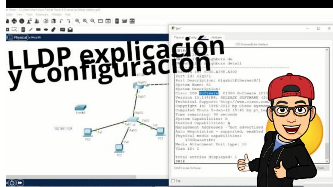 👉🏼Que es LLDP link layer discovery protocol ?| Explicaci&oacute;n y Configuraci&oacute;n en Cisco Packet Tracer
