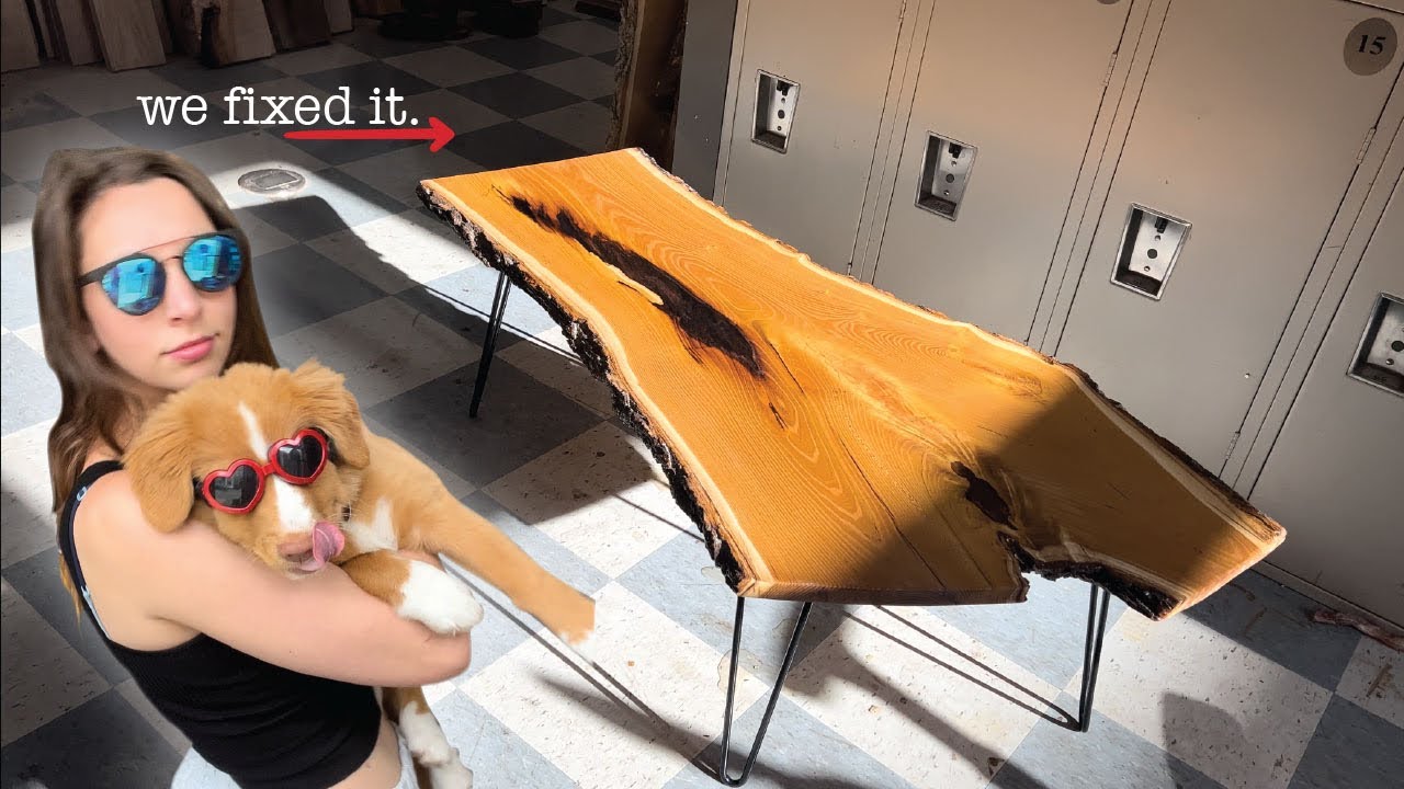 How to Make a Live Edge Slab Coffee Table (from ANY slab, even the WORST one)