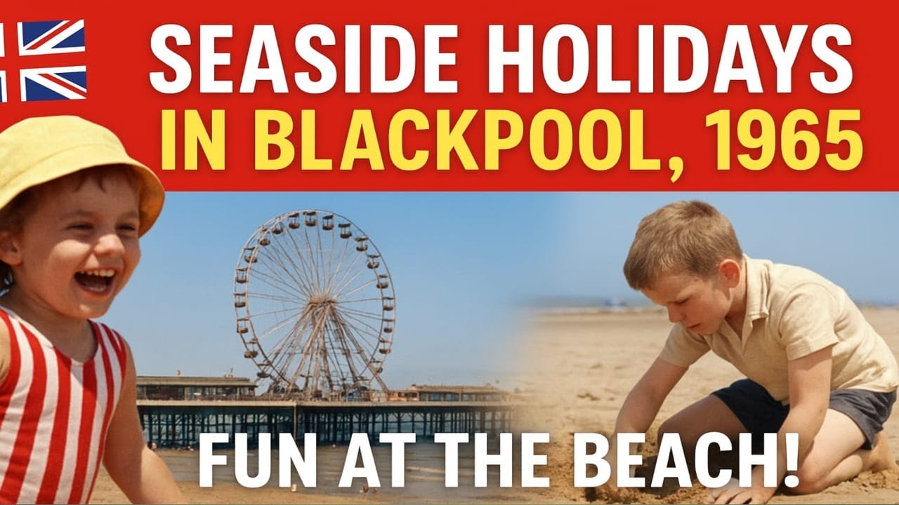 🇬🇧 Seaside Holidays in Blackpool, 1965 &ndash; A UK Summer Memory 🌊☀#UKNostalgia #Blackpool1965 #100k