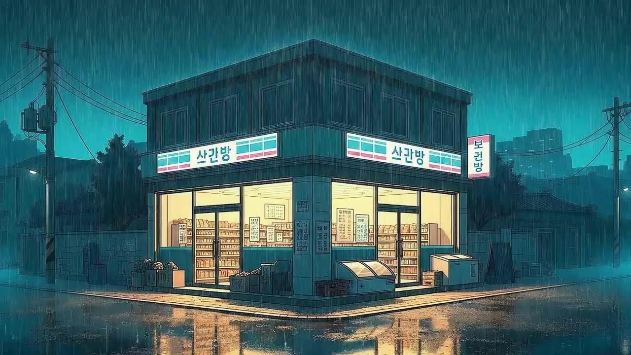 Rain Sounds and Lofi for Study in a Cozy Korean Mood When You Can’t Focus 😌