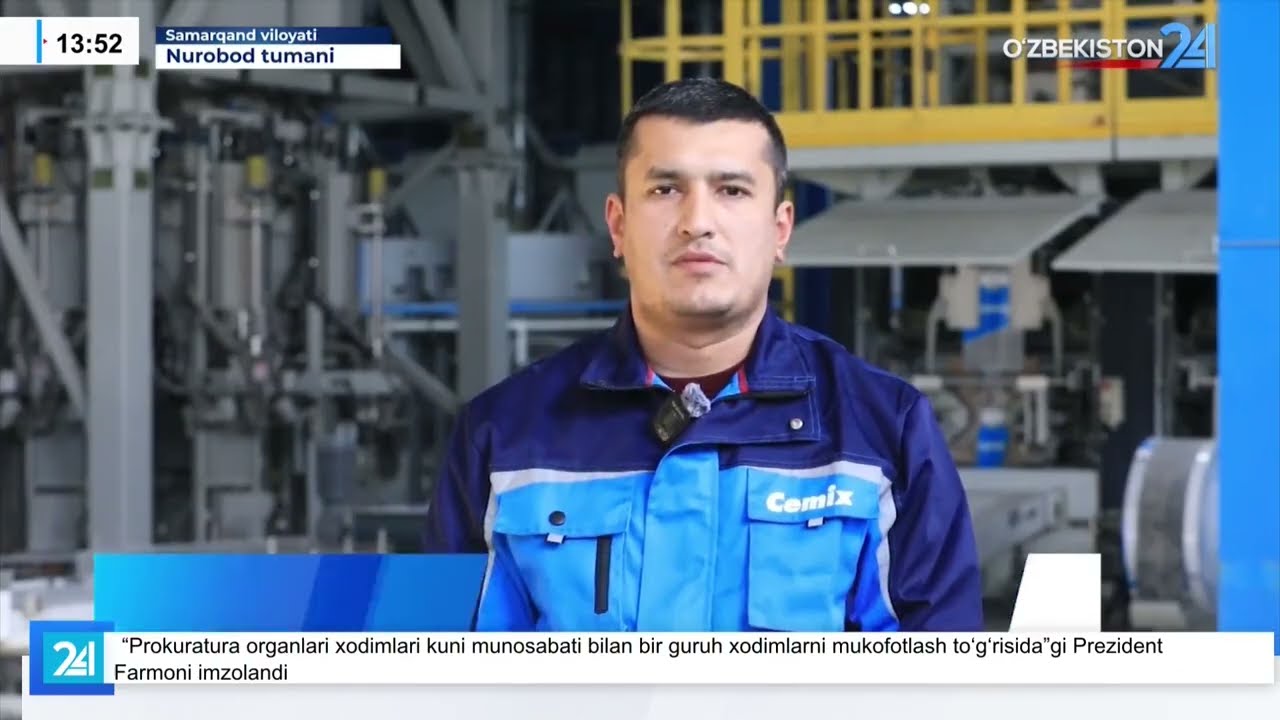 “O‘zbekiston 24”|Nurobod innovatsion tumanida eksportbop mahsulotlar ishlab chiqarilmoqda/14.01.2026