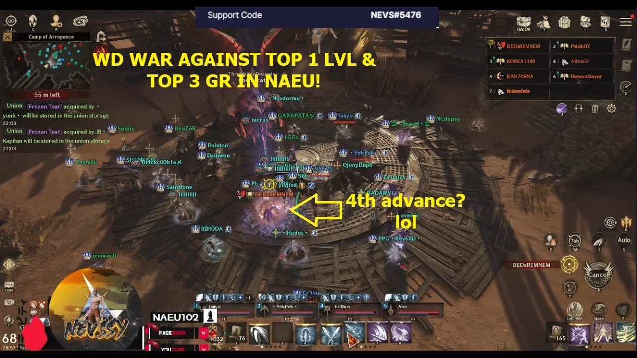 NIGHT CROWS - WD WAR AGAINST TOP 1 LVL & TOP 3 GR IN NAEU! 4th ADV GRANDPA!