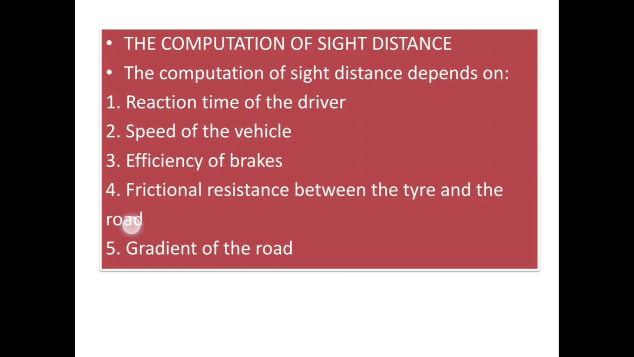 Sight distance II