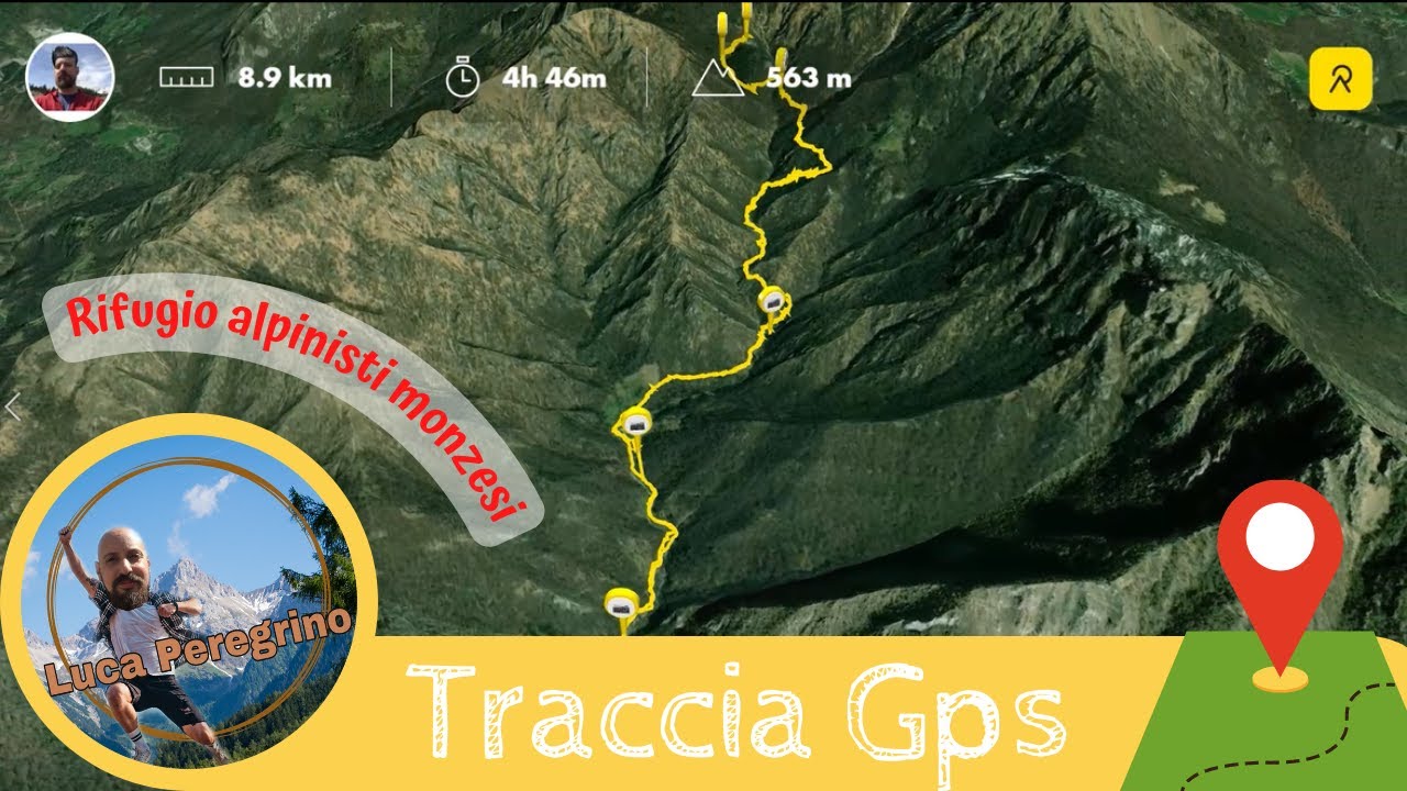 Trekking in 1 minuto, rifugio capanna Monza da Erve, traccia Gps