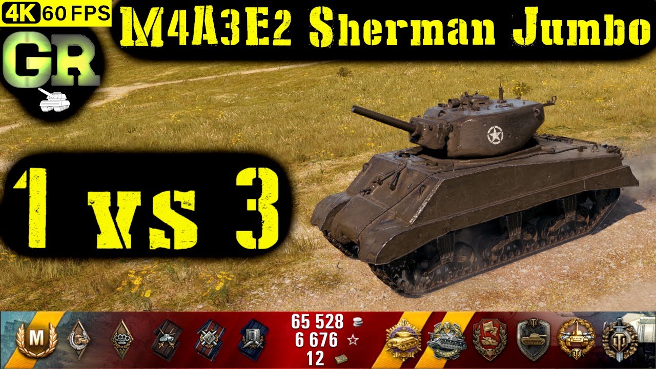World of Tanks M4A3E2 Sherman Jumbo Replay - 12 Kills 4K DMG(Patch 1.4.1)