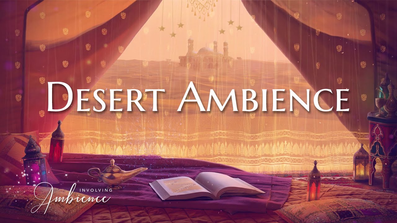🔶DESERT ASMR AMBIENCE🔶Wind & Sand Sounds, Crackling Candles, Wind Chimes (Inspired by Aladdin)
