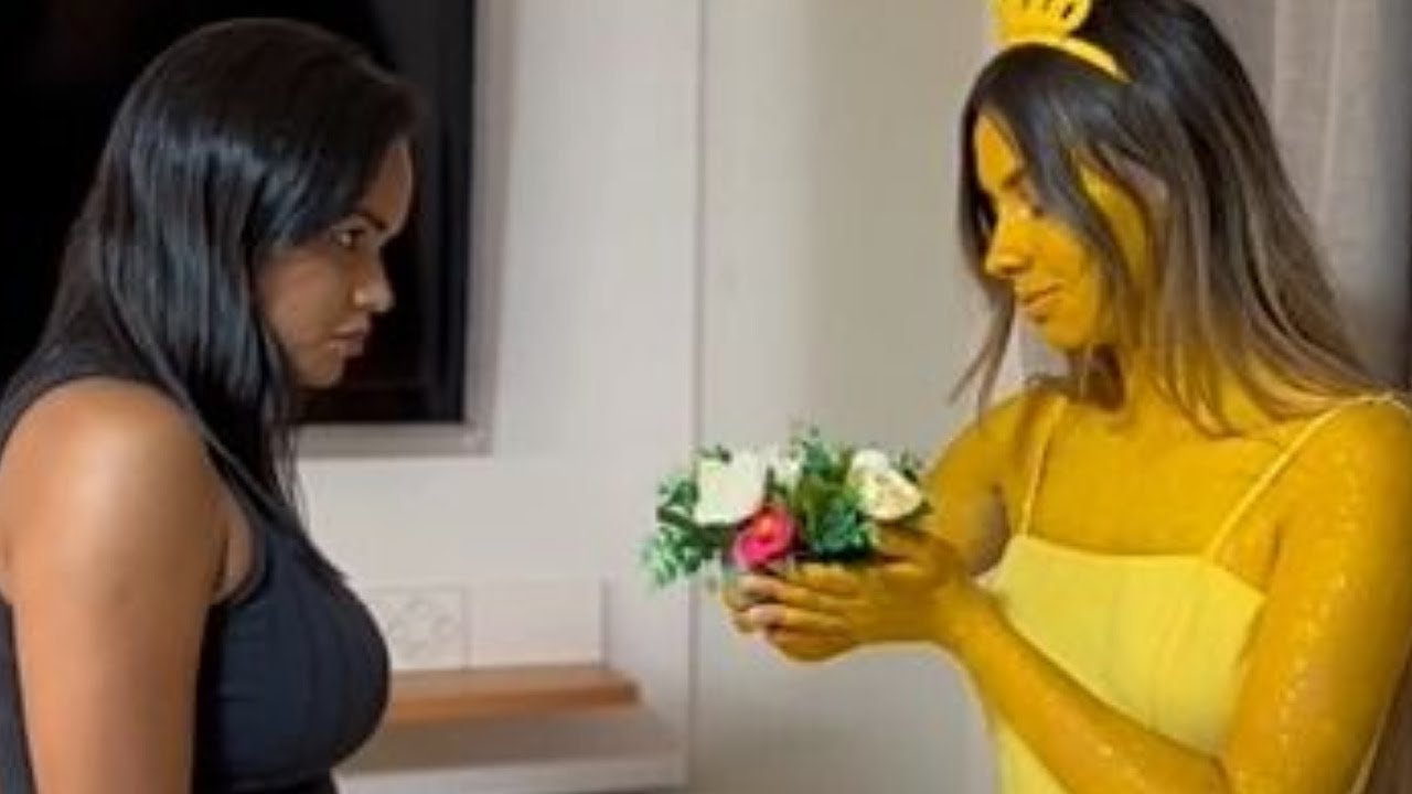 Se vestiu de estátua para descobrir com quem seu marido a ENGANAV4....