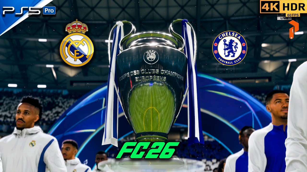 UCL Final Night! Real Madrid vs Chelsea Gameplay FC 26 PS5 4K HDR #fc26 #ps5 #4k #football #viral